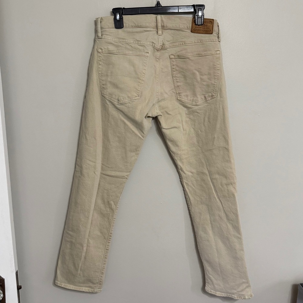 Polo Ralph Lauren Mens 32x32 (Actual 32x30) Tan Hampton Relaxed Straight Jeans - Picture 3 of 10